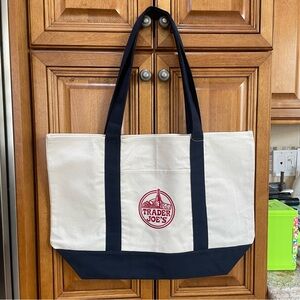 Trader Joe’s most popular Cream and Black Tote Bag